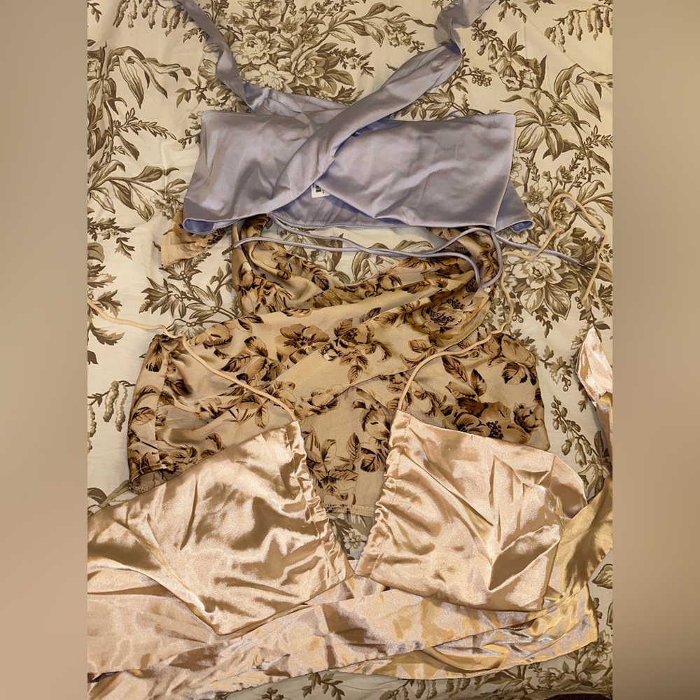 3 wrap crop tops